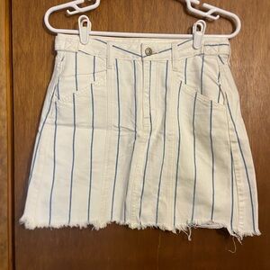 American Eagle Outfitters white and Blue Skirt